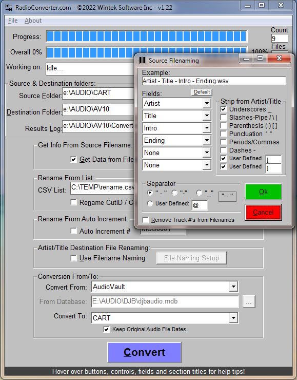 Radio Converter Screen